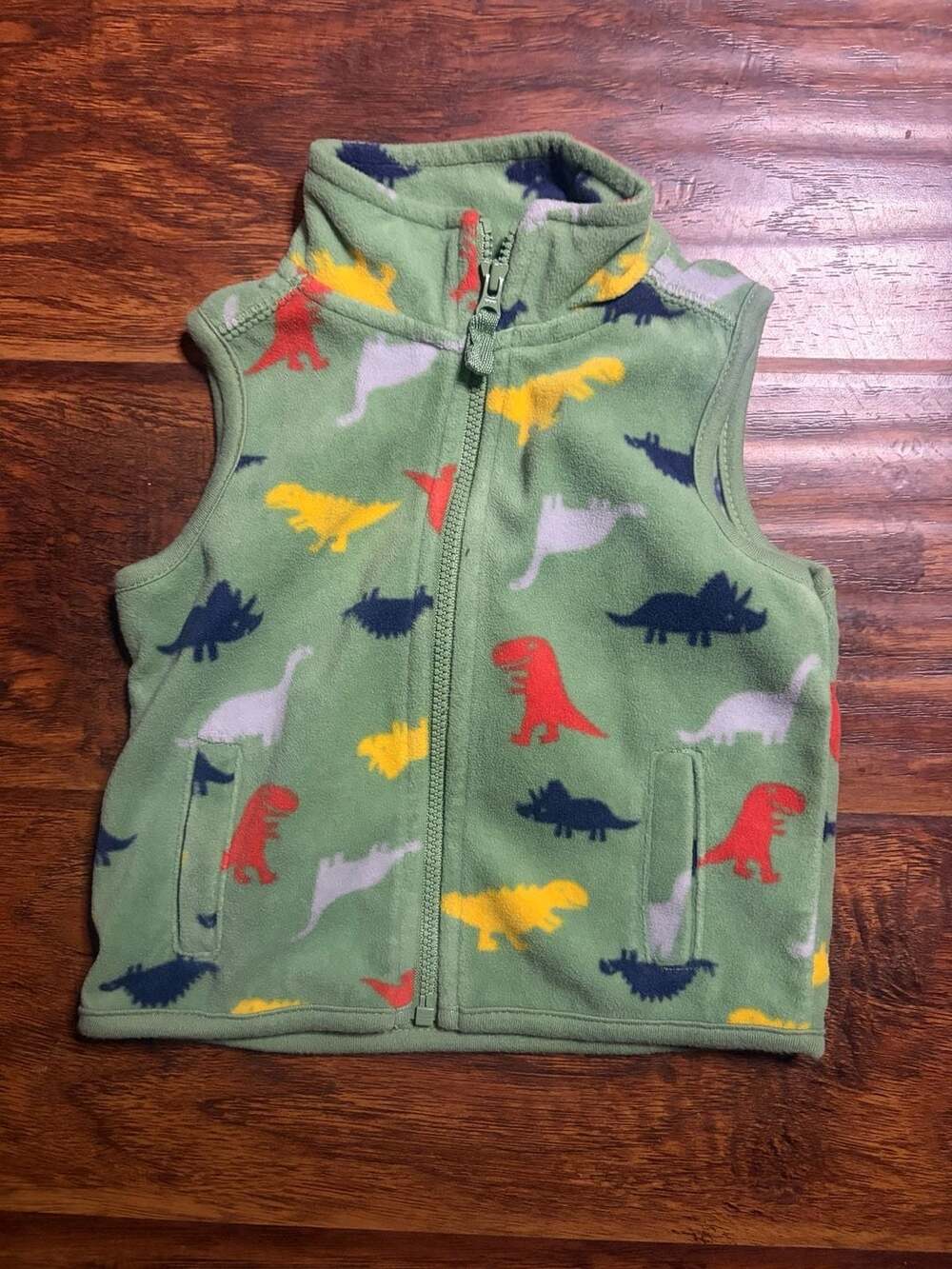 Carter's Dinosaur Fleece Vest Size 9m Green